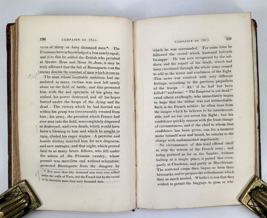 The Campaigns of Paris in 1814 & 1815; Translated from the French of P.F.F.J. Giraud by Edmund Bryce, 1816. Together with Manuscript Transmitted from St Helena by an Unknown Channel, Jacob Frederic Lullin de Chateauvieux, 1817
