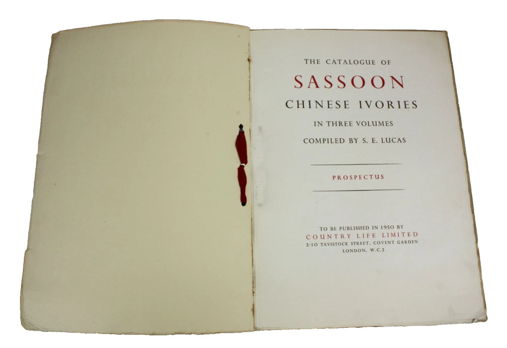 Catalogue of the Sassoon Chinese Ivories, Prospectus