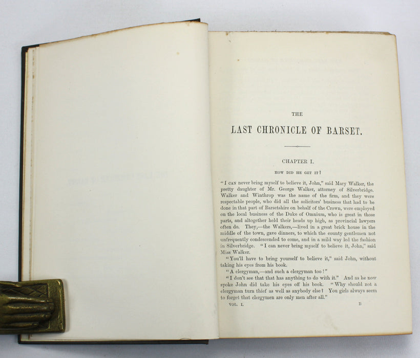 The Chronicles of Barsetshire; The Last Chronicle of Barset, by Anthony Trollope, Chapman and Hall, 1879