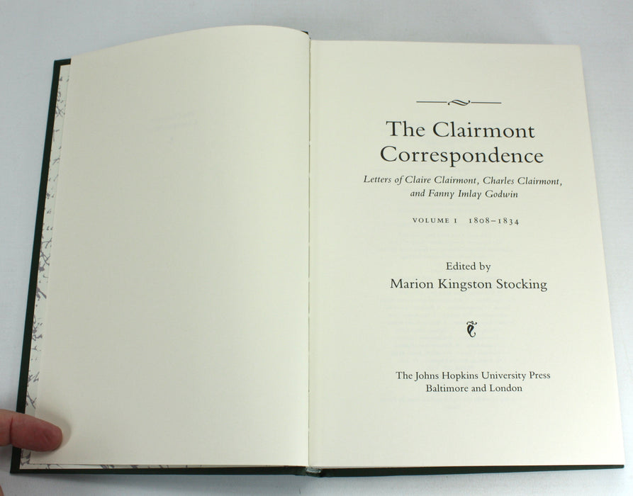 The Clairmont Correspondence, Marion Kingston Stocking, John Hopkins, 1995. With William St Clair review.