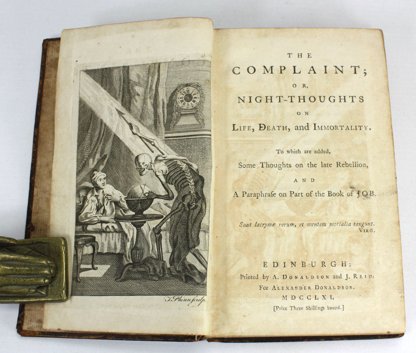 The Complaint; or, Night-Thoughts on Life, Death, and Immortality. Edward Young, Edinburgh, 1761
