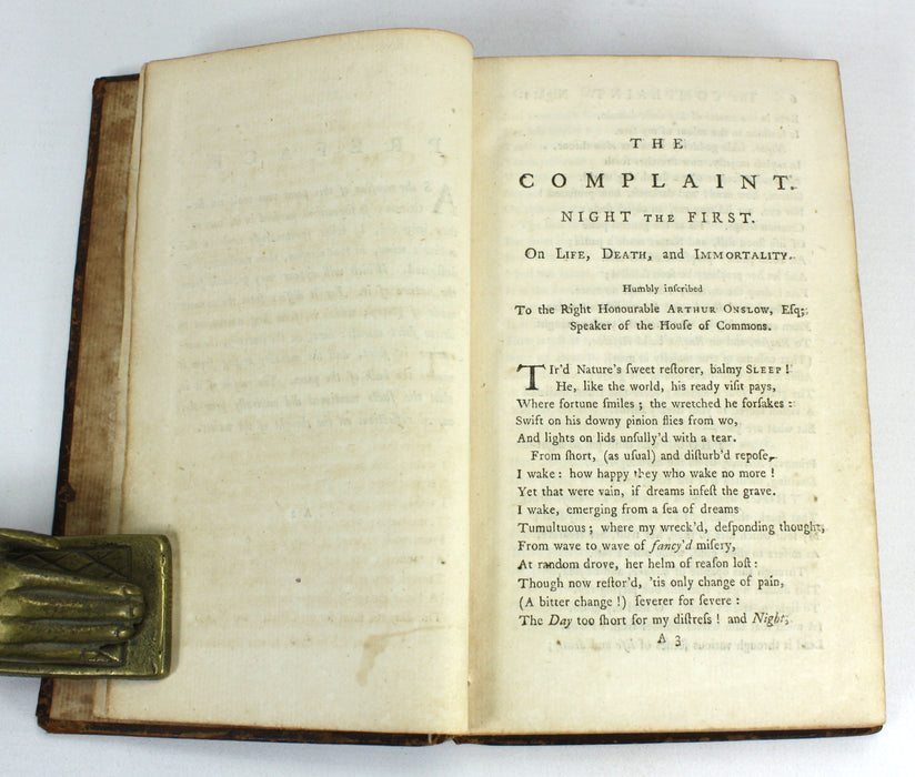 The Complaint; or, Night-Thoughts on Life, Death, and Immortality. Edward Young, Edinburgh, 1761