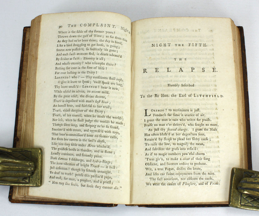 The Complaint; or, Night-Thoughts on Life, Death, and Immortality. Edward Young, Edinburgh, 1761