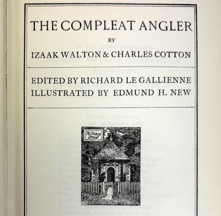 The Compleat Angler, Izaak Walton & Charles Cotton, John Lane The Bodley Head, 1926