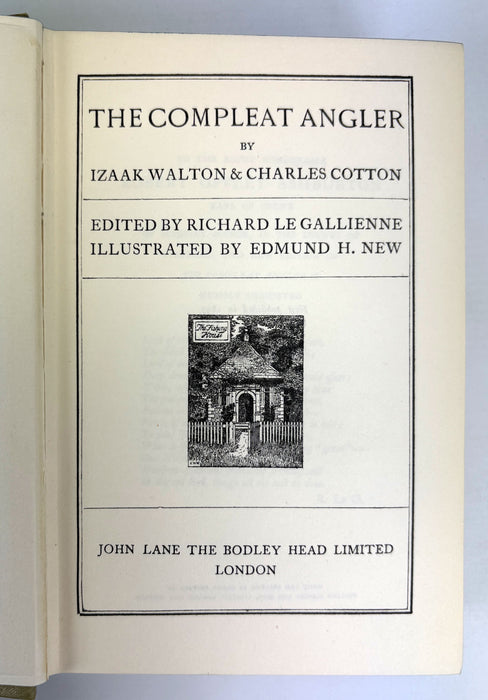 The Compleat Angler, Izaak Walton & Charles Cotton, John Lane The Bodley Head, 1926