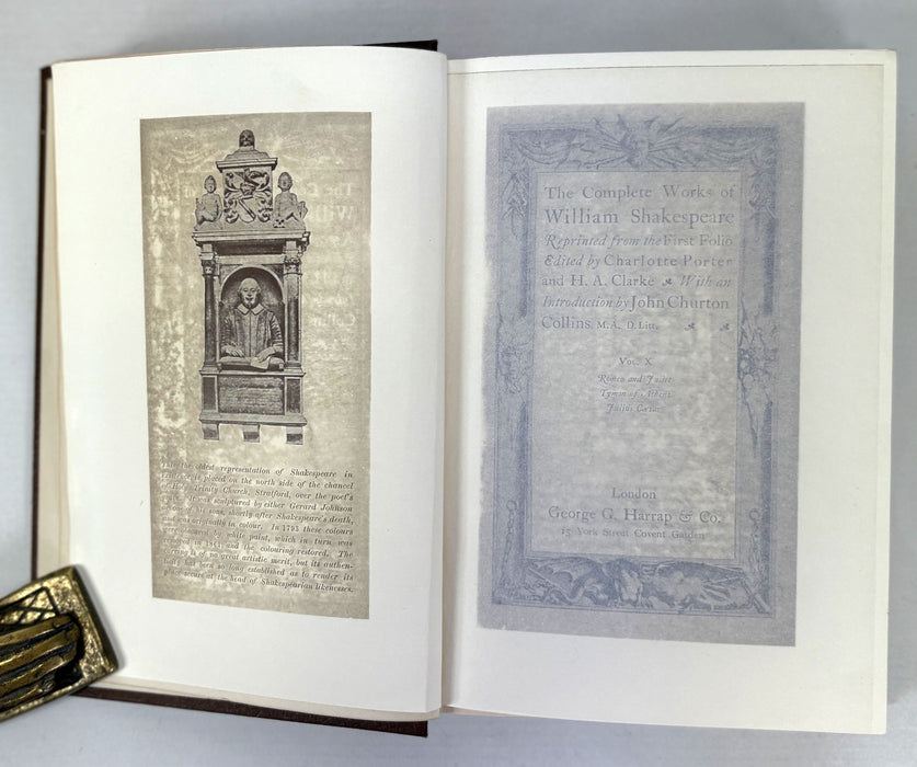 The Complete Works of Shakespeare, Reprinted from the First Folio, In Thirteen Volumes, complete, Harrap, 1906