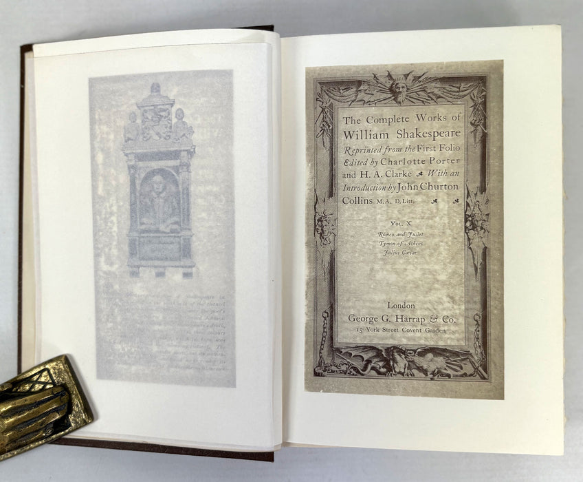 The Complete Works of Shakespeare, Reprinted from the First Folio, In Thirteen Volumes, complete, Harrap, 1906