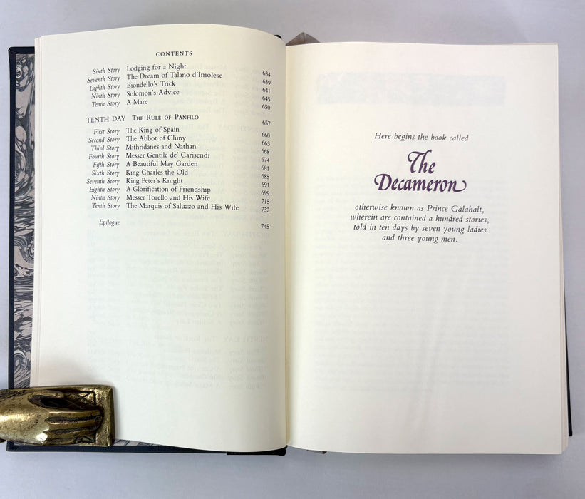 The Decameron by Giovanni Boccaccio. Translated by G.H. McWilliam. Franklin Library, 1981