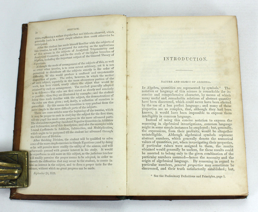 The Elements of Algebra; A Theoretical and Practical Treatise, A. Bell, Edinburgh, 1840