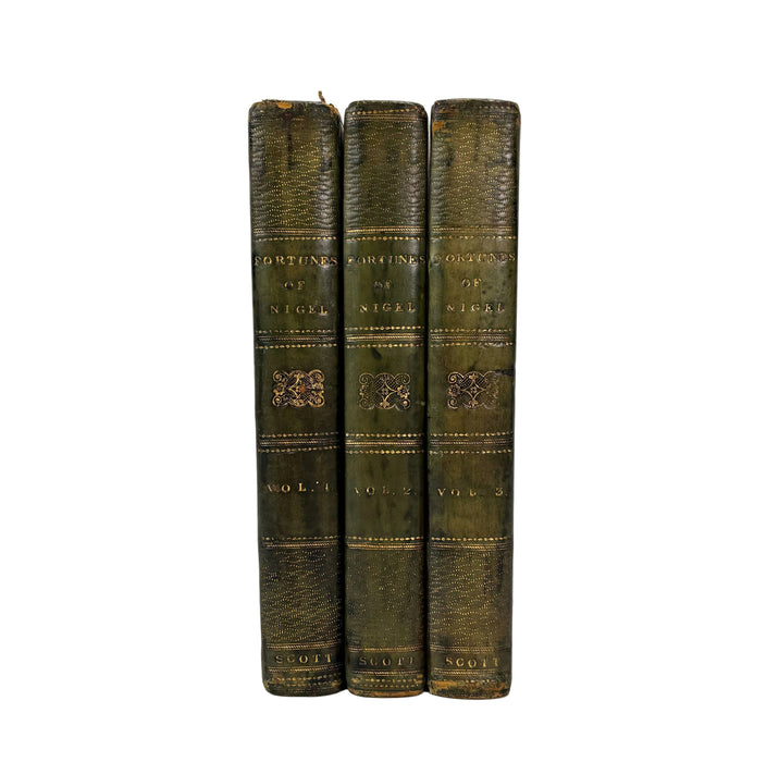 The Fortunes of Nigel, Sir Walter Scott, 1822 first edition in three volumes