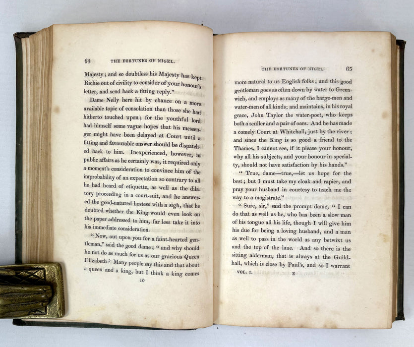 The Fortunes of Nigel, Sir Walter Scott, 1822 first edition in three volumes