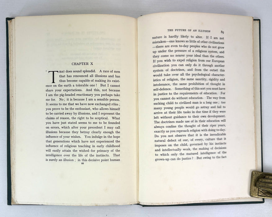 The Future of An Illusion, by Sigmund Freud. Leonard & Virginia Woolf at the Hogarth Press, 1928