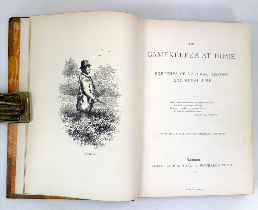 The Gamekeeper at Home; Sketches of Natural History and Rural Life, Richard Jefferies, 1880