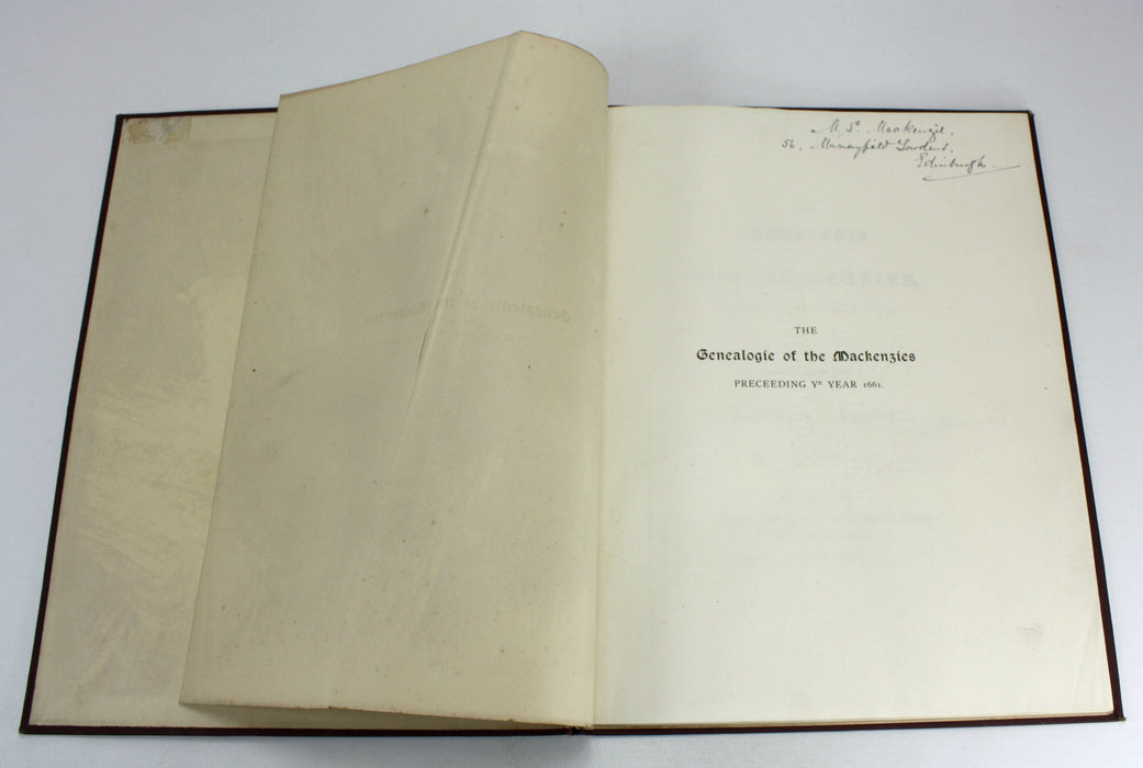 The Genealogie of the Mackenzies, Preceeding Ye Year 1661, by a Person of Qualitie, 1829 limited edition