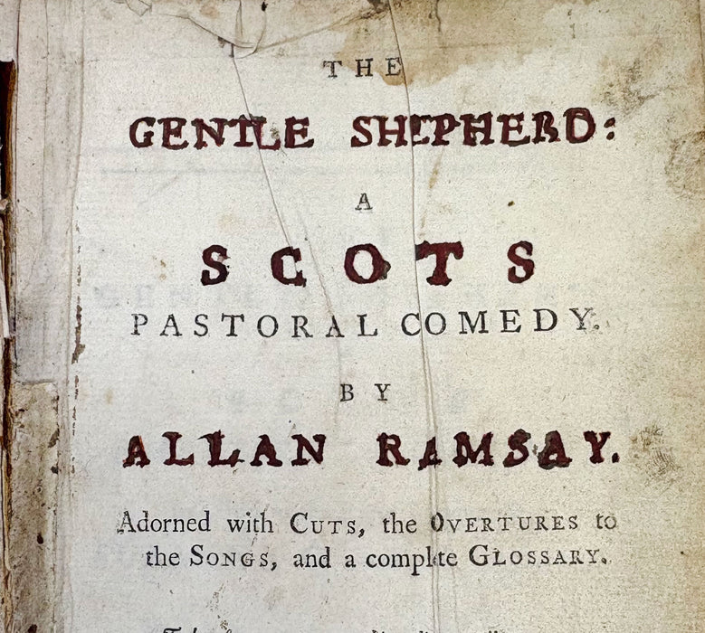 The Gentle Shepherd, A Scots Pastoral Comedy, Allan Ramsay, John Robertson, Glasgow, 1758