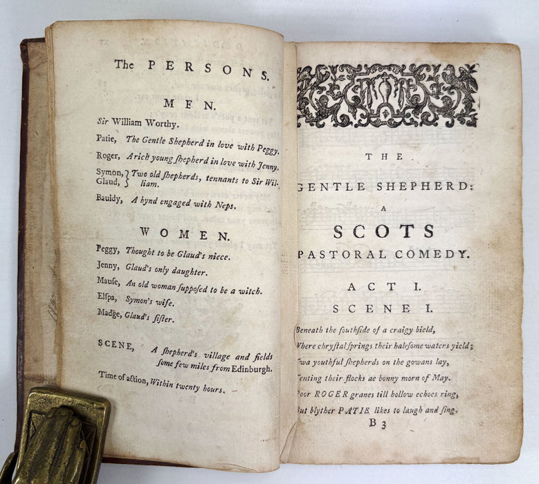 The Gentle Shepherd, A Scots Pastoral Comedy, Allan Ramsay, John Robertson, Glasgow, 1758