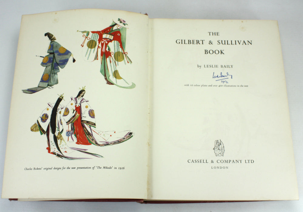 The Gilbert & Sullivan Book, Leslie Baily, 1952, signed by the author