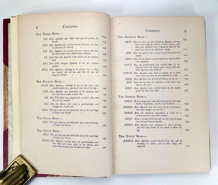 The Golden Ass of Lucius Apuleius in the translation by William Adlington, F.J. Harvey Darton (ed) and illustrated by Philip Hagreen, Navarre Society. Bayntun-Riviere binding.