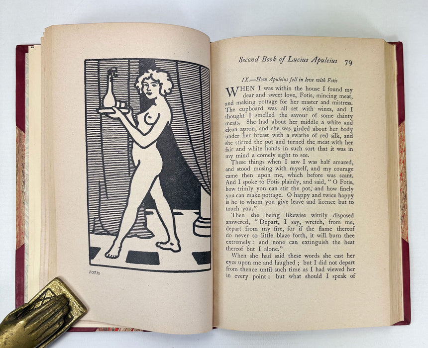 The Golden Ass of Lucius Apuleius in the translation by William Adlington, F.J. Harvey Darton (ed) and illustrated by Philip Hagreen, Navarre Society. Bayntun-Riviere binding.