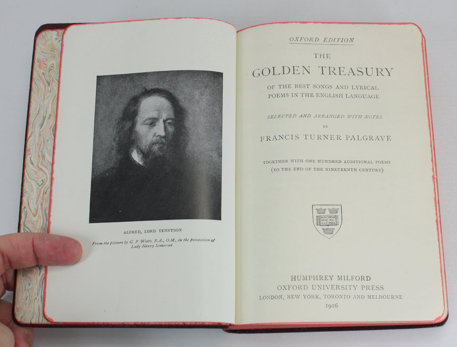 Oxford Edition; The Golden Treasury; Francis Turner Palgrave, 1916