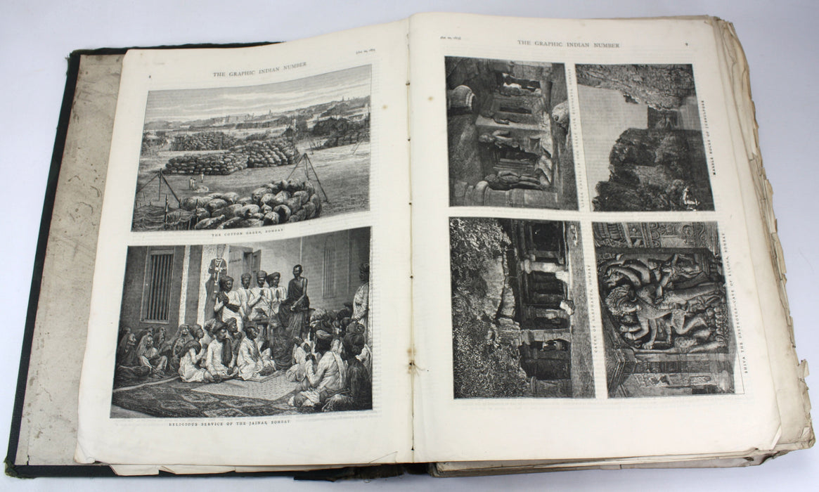 The Graphic; An Illustrated Weekly Newspaper; 1875 India issue & collection of 1881 issues