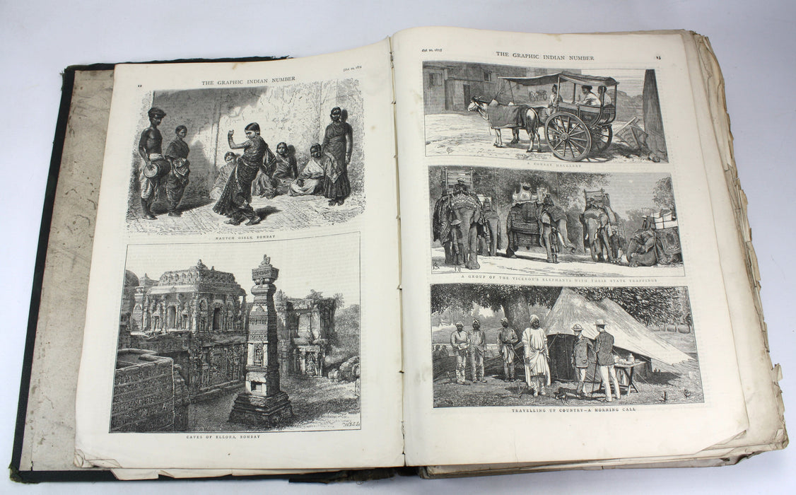 The Graphic; An Illustrated Weekly Newspaper; 1875 India issue & collection of 1881 issues