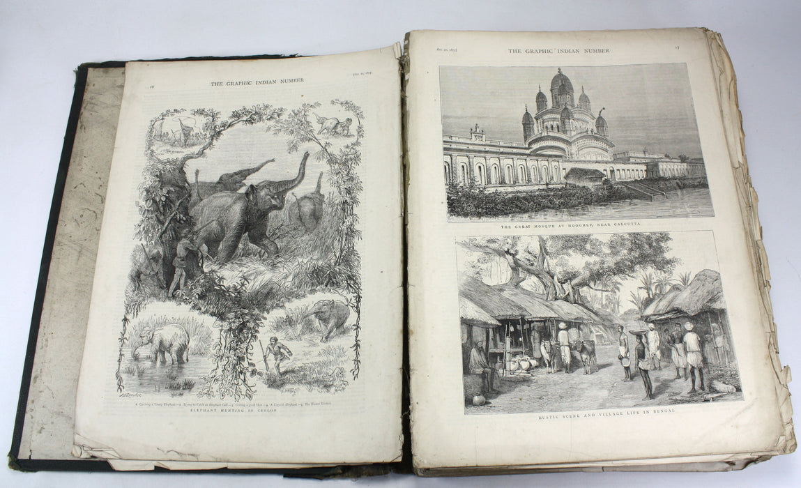 The Graphic; An Illustrated Weekly Newspaper; 1875 India issue & collection of 1881 issues