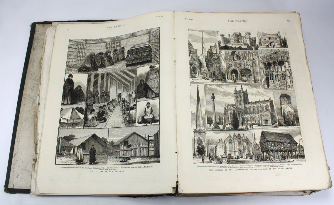 The Graphic; An Illustrated Weekly Newspaper; 1875 India issue & collection of 1881 issues