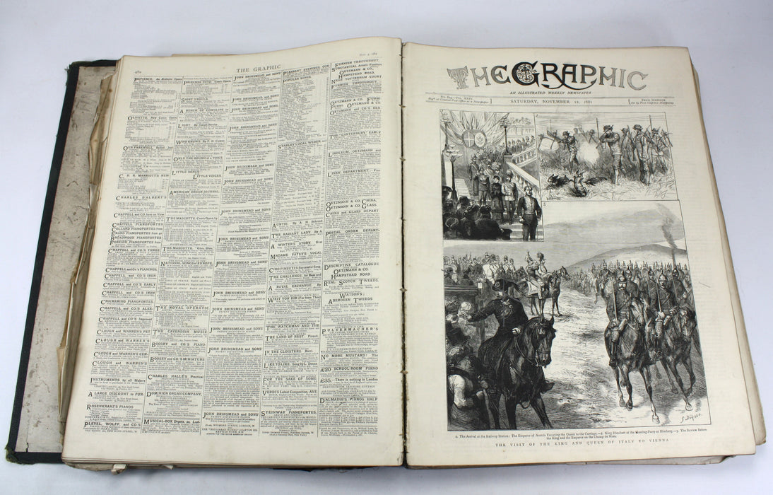 The Graphic; An Illustrated Weekly Newspaper; 1875 India issue & collection of 1881 issues
