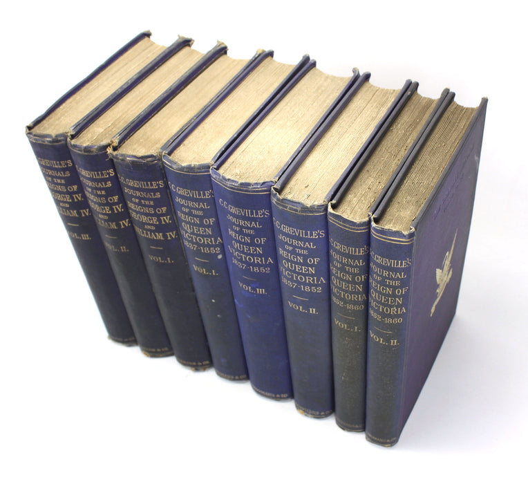The Greville Memoirs; A Journal of the Reigns of King George IV, King William IV and Queen Victoria, 3 Parts in 8 Volumes, Charles C.F. Greville, 1875-1887