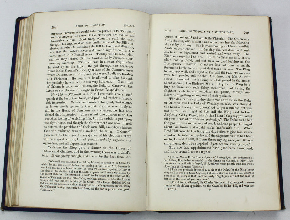 The Greville Memoirs; A Journal of the Reigns of King George IV, King William IV and Queen Victoria, 3 Parts in 8 Volumes, Charles C.F. Greville, 1875-1887