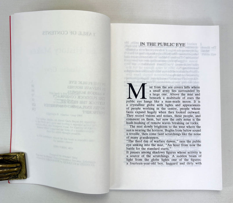 The History Maker; A science fiction novella by Alasdair Gray, Uncorrected Proof, 1994