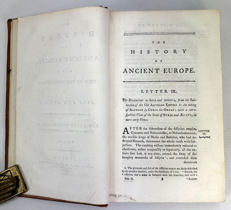 The History of Ancient Europe; With a View of the Revolutions in Asia and Africa, William Russell, 1793