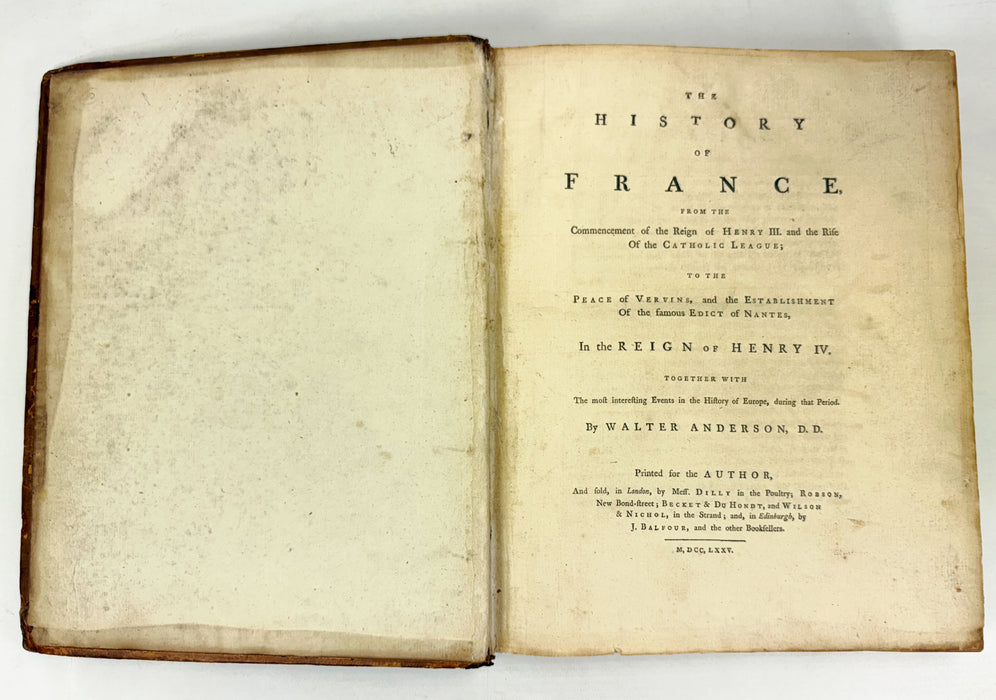 The History of France, Walter Anderson, 1775