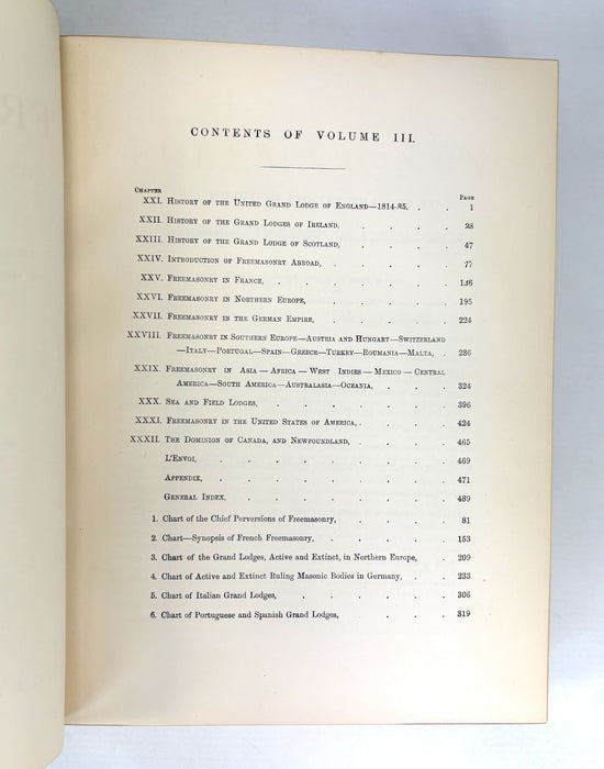 The History of Freemasonry, Its Antiquities, Symbols, Constitutions, Customs etc, by Robert Freke Gould, T.C. & E.C. Jack, Edinburgh, c. 1888