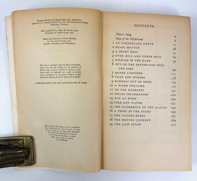 The Hobbit, or There and Back Again, J.R.R. Tolkien, First Paperback Edition, Puffin, 1961