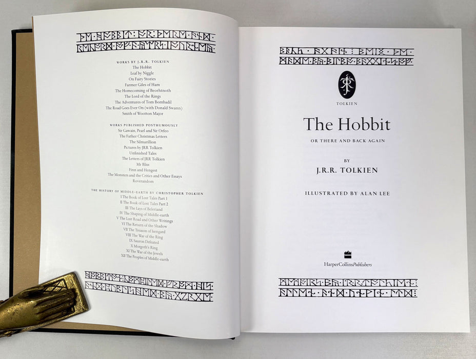 The Hobbit, or There and Back Again, J.R.R. Tolkien, Illustrated by Alan Lee, HarperCollins, 1997 Hardback