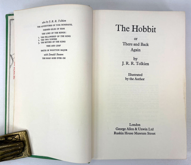 The Hobbit, or There and Back Again, J.R.R. Tolkien, Third edition, Ninth impression, 1974
