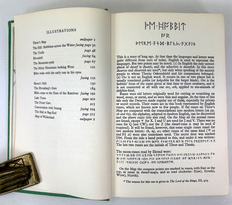 The Hobbit, or There and Back Again, J.R.R. Tolkien, Third edition, Ninth impression, 1974