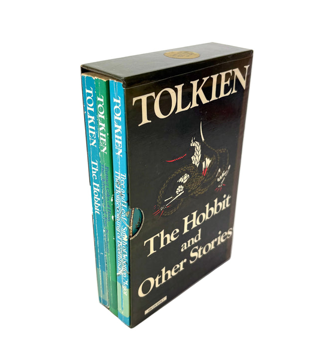 The Hobbit and Other Stories, 3 Volume box set, by J.R.R. Tolkien, 1977, Unwin Paperbacks