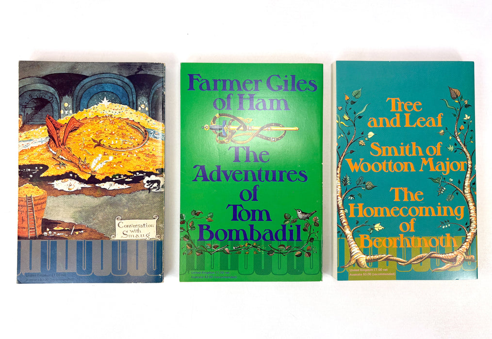 The Hobbit and Other Stories, 3 Volume box set, by J.R.R. Tolkien, 1977, Unwin Paperbacks