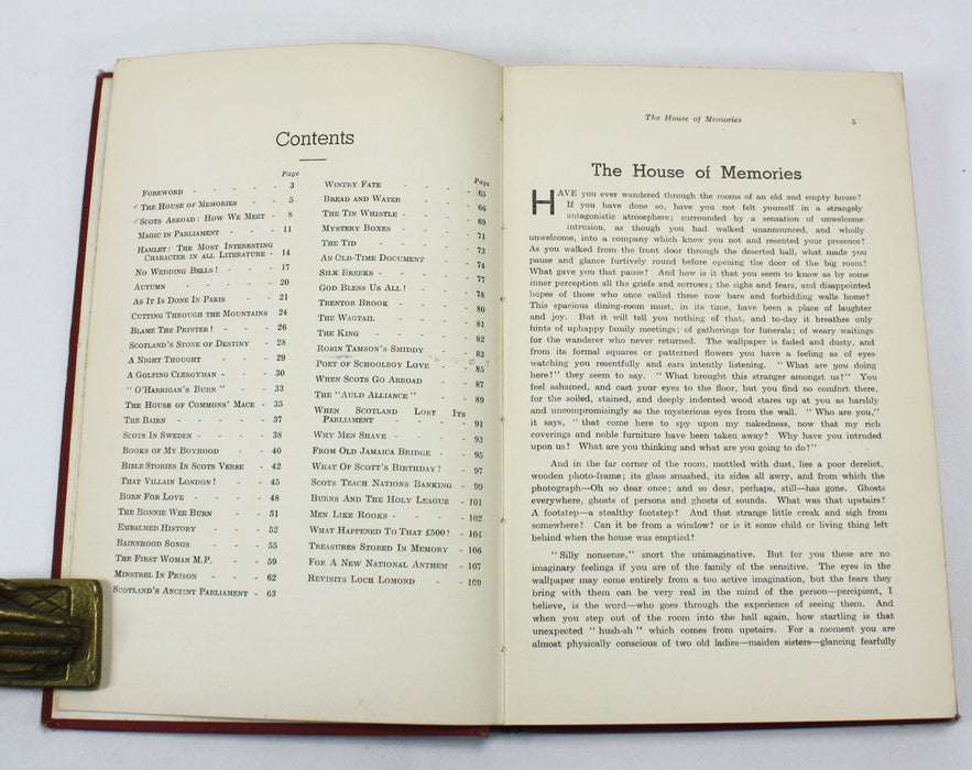 The House of Memories, Robert Murray, author inscribed, 1944