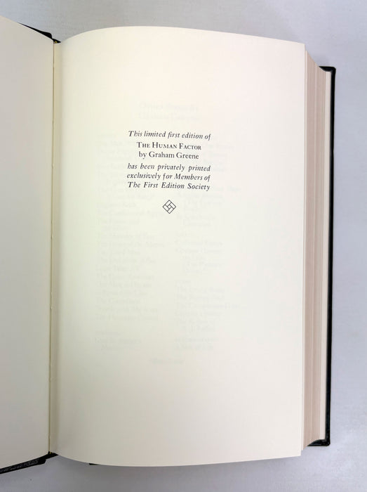 The Human Factor, Graham Greene, The Franklin Library; First Edition Society, 1978