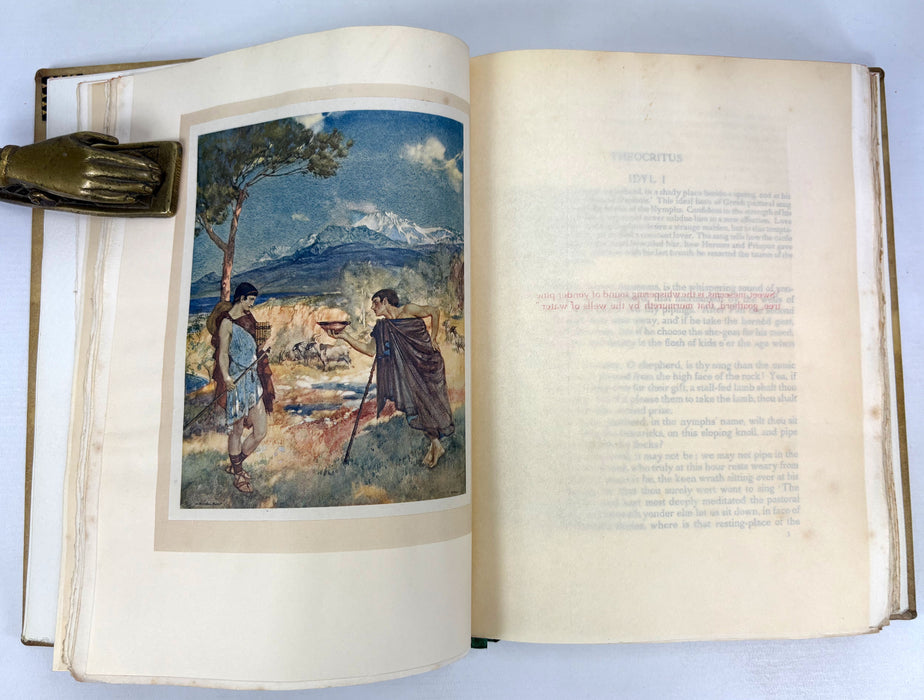 The Idyls of Theocritus; With Bion & Moschus. Translated by Andrew Lang. Illustrated by W. Russell Flint, Medici Society, 1922 limited edition in luxury custom binding