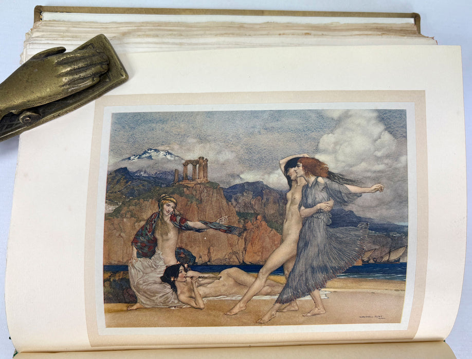 The Idyls of Theocritus; With Bion & Moschus. Translated by Andrew Lang. Illustrated by W. Russell Flint, Medici Society, 1922 limited edition in luxury custom binding