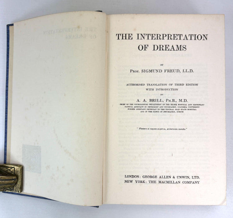 The Interpretation of Dreams, by Sigmund Freud. George Allen & Unwin, January 1921