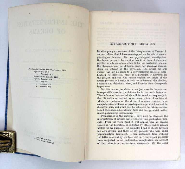 The Interpretation of Dreams, by Sigmund Freud. George Allen & Unwin, January 1921