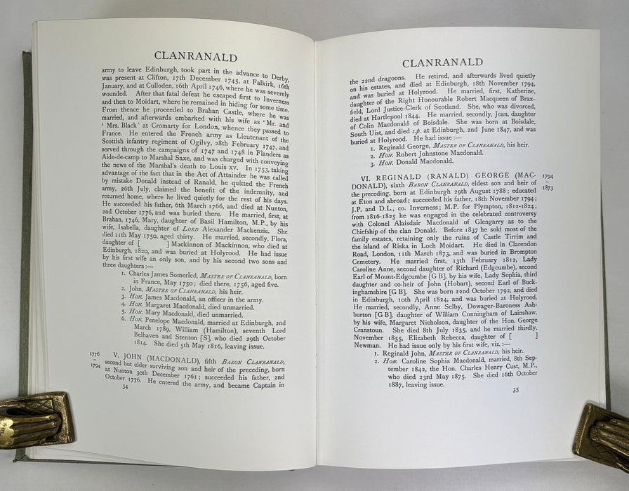 The Jacobite Peerage, Baronetage, Knightage, & Grants of Honour, Melville Henry Massue, Marquis de Ruvigny & Raineval, 1974 facsimile of original 1904 edition