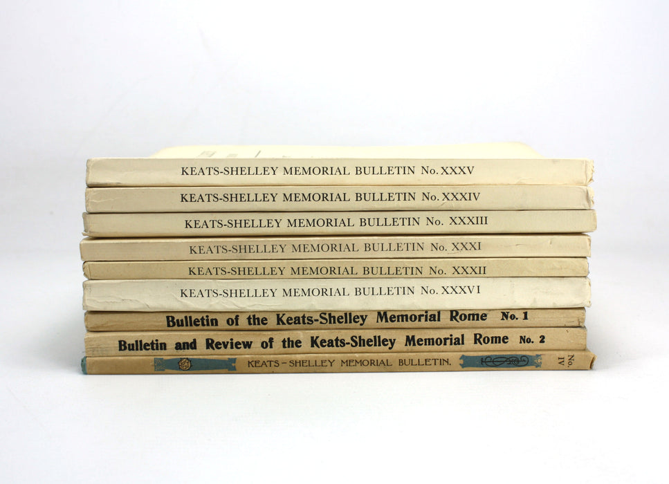 The Keats-Shelley Memorial Bulletin, 9 Issues from William St Clair's library (1910-1985)