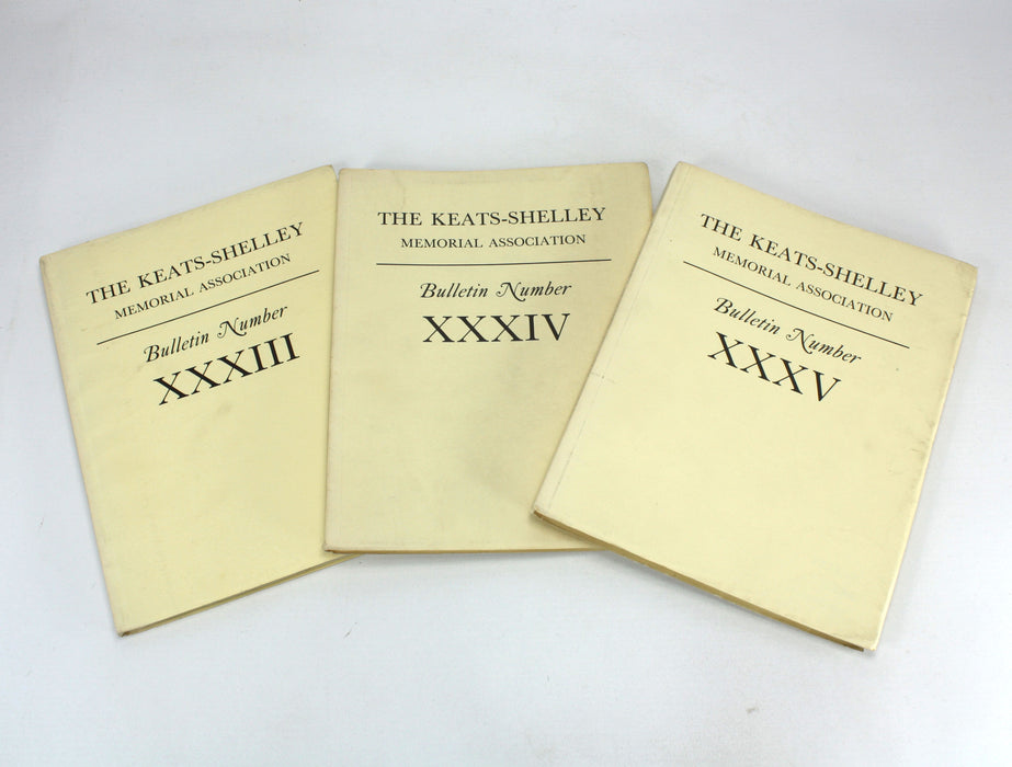 The Keats-Shelley Memorial Bulletin, 9 Issues from William St Clair's library (1910-1985)